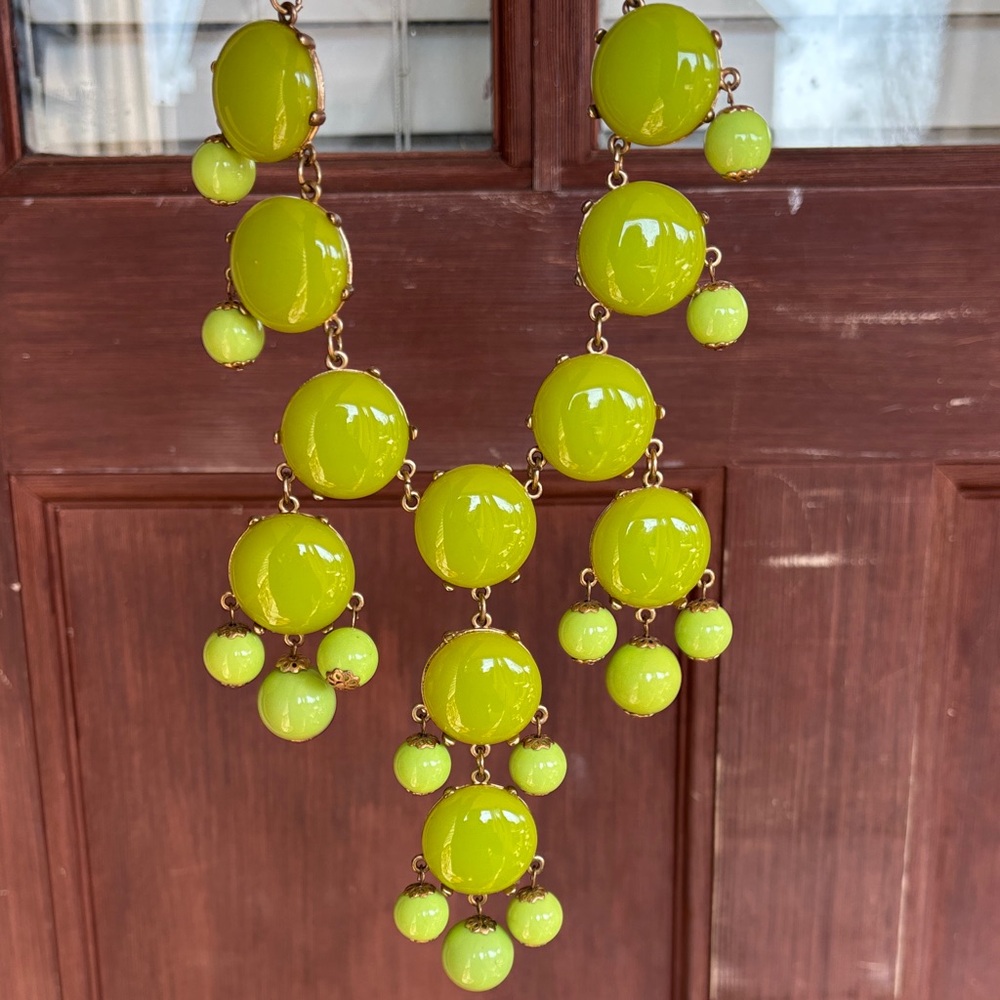 J. Crew Chartreuse Bubble Necklace
